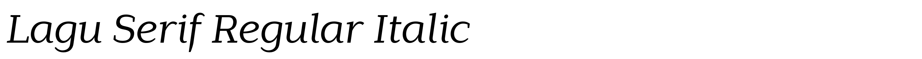 Lagu Serif Regular Italic